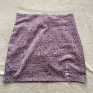 Princess Polly Lavender Floral Mini Skirt, S, Purple
